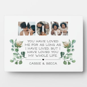 Mother's Day Birthday to Mom from Kids Photo Plaque