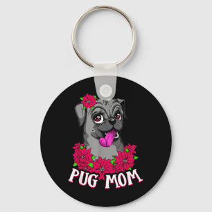 Mothers Day Black Pug Dog Animals Dogs Lover Keychain