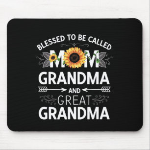 Mother's Day Blessed To Be Called Mom Grandma Grea Mouse Pad