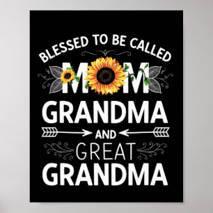 Mother's Day Blessed To Be Called Mom Grandma Grea Poster