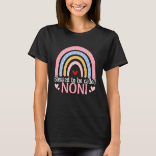Mothers Day Blessed To Be Called Noni Boho Rainbow T-Shirt