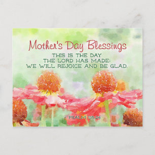 Mother's Day Blessing Psalm 118:24 This is the Day Postcard