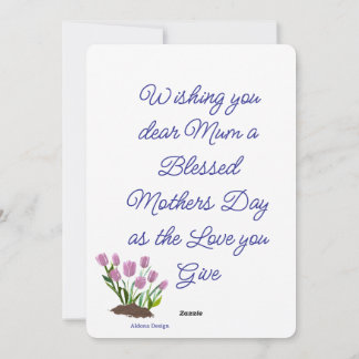 Mothers day Blessings Holiday Card