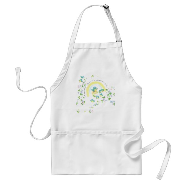 Mother's Day Blue Love Birds Standard Apron (Front)