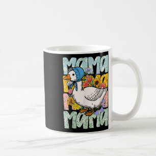 Mothers Day Boho Floral Mama Goose Mom Silly Goose Coffee Mug