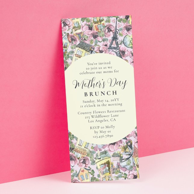 Mother's Day Brunch Elegant French Paris Invitation (Creator Uploaded)