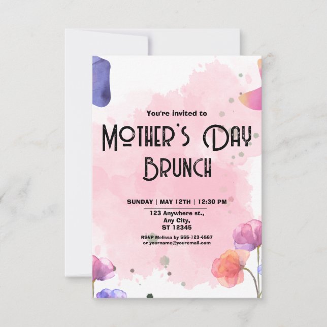 Mothers Day Brunch Invitation (Front)