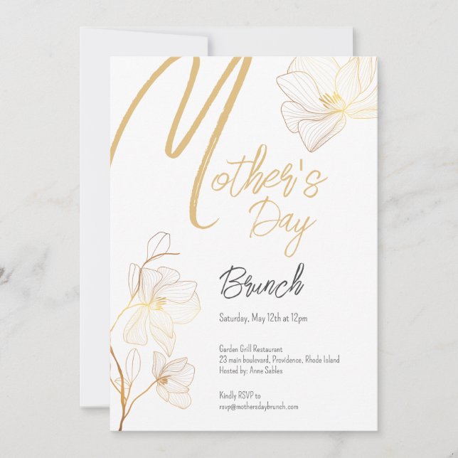 Mother's Day Brunch Invitation (Front)
