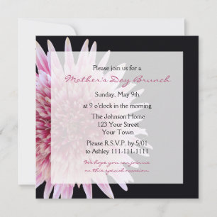 Mothers Day Brunch Invitation Gerbera Daisy