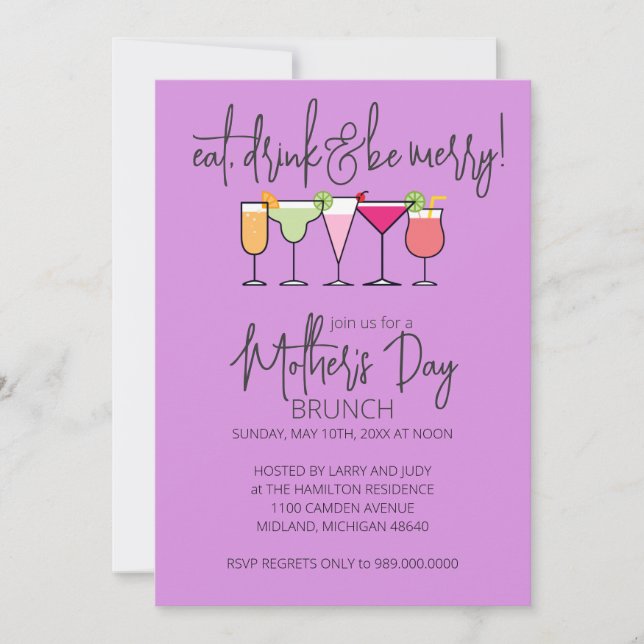 Mother's Day Brunch Invitations (Front)