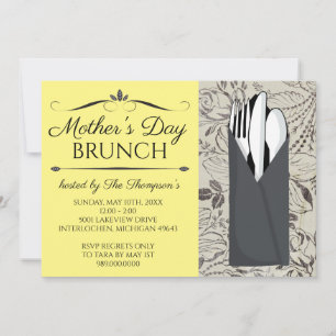 Mother's Day Brunch Invitations (Yellow)