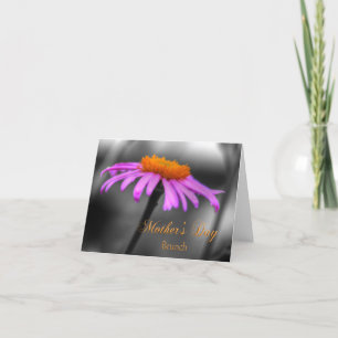 Mothers Day Brunch Purple and Orange Coneflower Card