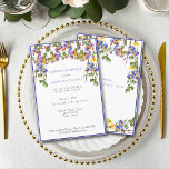 Mother's Day Brunch Purple Yellow Morning Glories Invitation<br><div class="desc">Beautiful watercolor Mother's Day Brunch invitation with purple and yellow Morning Glories. Personalize for your Mom,  Sister,  Niece,  Daughter in Law,  Cousin or Grandmother.</div>