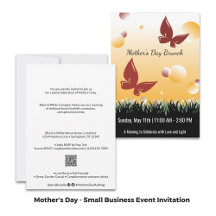 Mother's Day Brunch Red Butterflies Business Event
