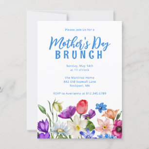 Mother's Day Brunch Wildflower Invitation