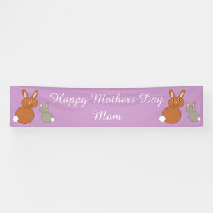 Mothers Day Bunnies Custom Banner