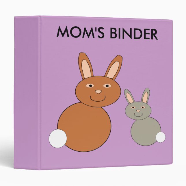 Mothers Day Bunnies Custom Binder (Front/Spine)