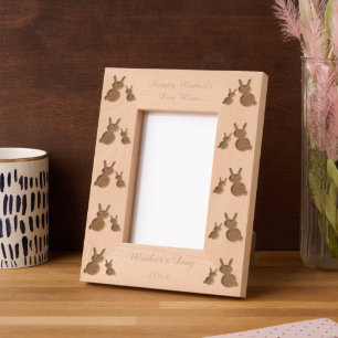 Mothers Day Bunnies Custom Etched Frames