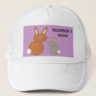 Mothers Day Bunnies Custom Number 1 Mom Hat