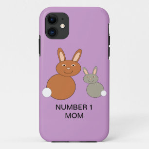 Mothers Day Bunnies Custom Number 1 Mom iPhone 5 C 11 Case