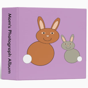 Mothers Day Bunnies Custom Photo Album Binder
