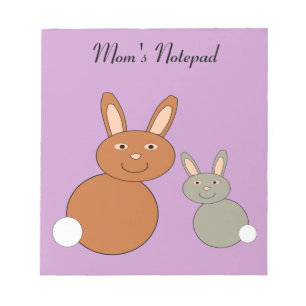 Mothers Day Bunnies Customizable Notep Notepad