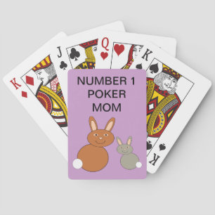 Mothers Day Bunnies Customizable Playing Cards