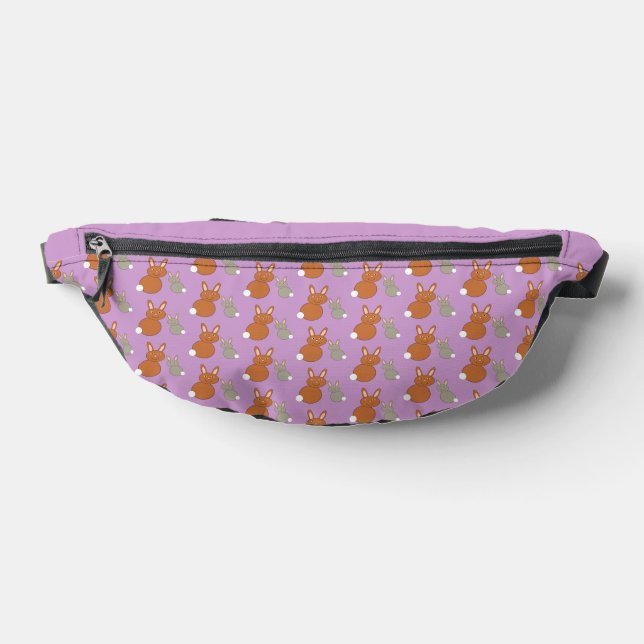 Mothers Day Bunnies Patterned Fanny Pack (Lay Down)