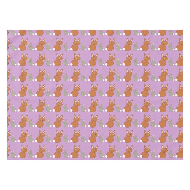 Mothers Day Bunnies Tablecloth (Front (Horizontal))