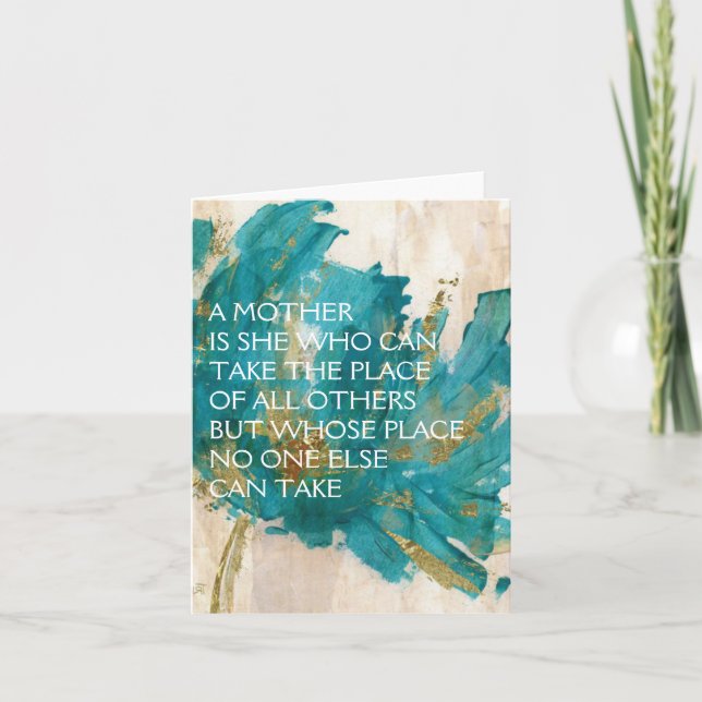 Mothers Day Card - A Mother is She Who Can... (Front)