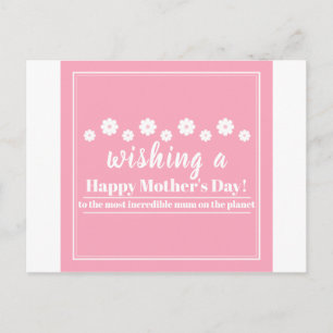 Mothers Day Card, best mom ever Postcard