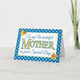 Mother's Day Card, Daffodils and Polka Dots Card