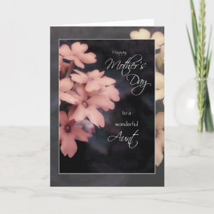 Mother's Day Card for Aunt, Peach Garden Phlox