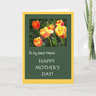 Mother's Day Card for Best Friend - 'Tulips'