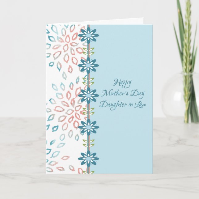 Mother's Day Card for Daughter in Law Flowers (Front)