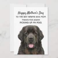 Mother's Day Card for Dog Newfie Mom