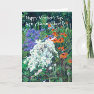 Mother's Day Card for Godmother - Summer Garden