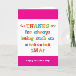 Mother's Day Card for Ima