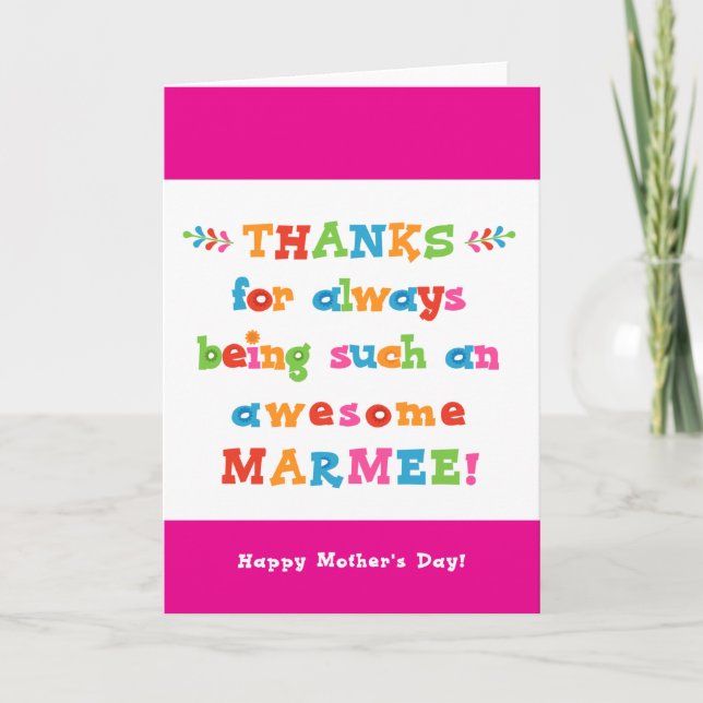 Mother's Day Card for Marmee (Front)