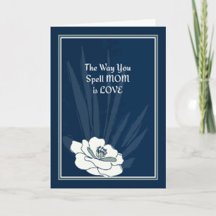 Mother's Day card for Mom Dark Blue