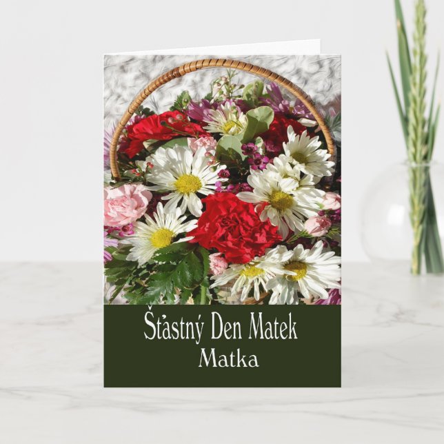 Mother's Day Card For Mother In Czech language (Front)