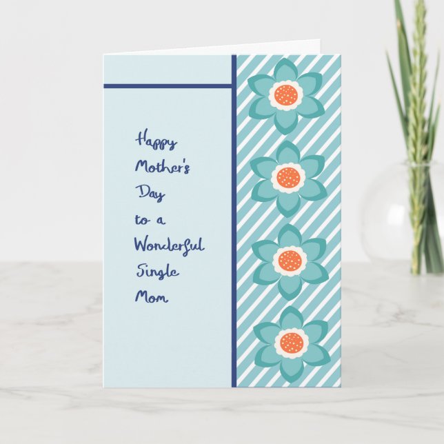 Mother's Day Card for Single Mom with Flowers (Front)
