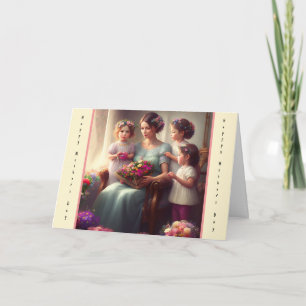 Mother's Day Card for Wife with Three Children