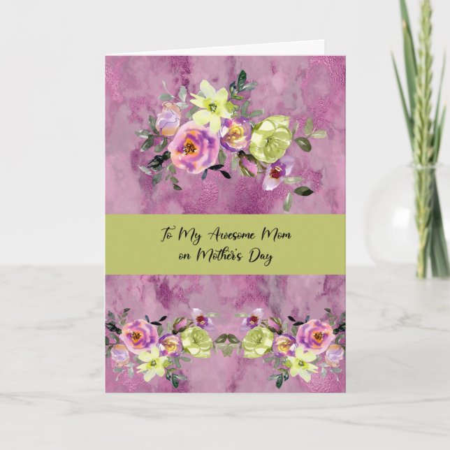 Mother's Day Card for Your Mom with Flowers (Front)