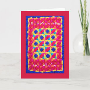 Mother's Day Card 'from All of Us' -  Quilt