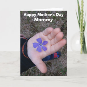 Mother's Day Card from Child Purple Flower