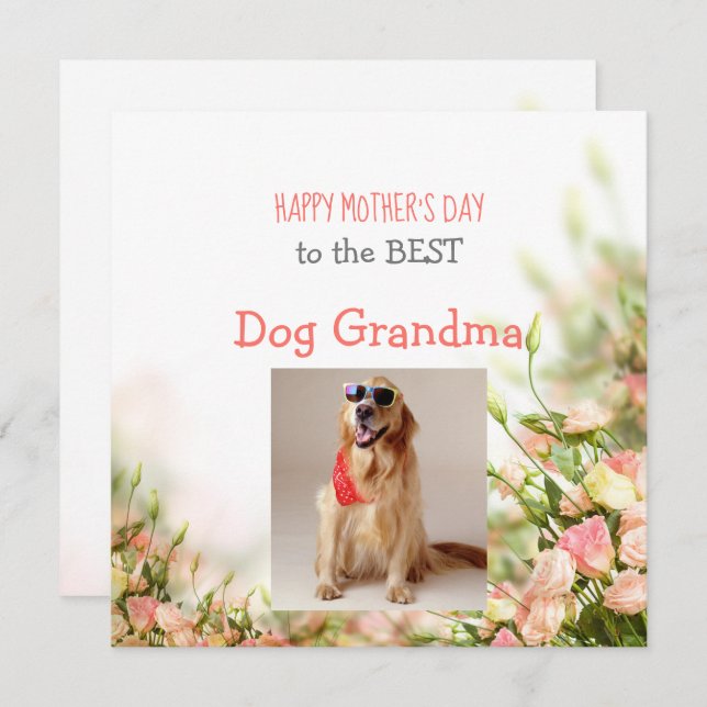 Mothers Day Card from Dog to Dog Grandma  (Front/Back)