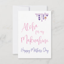 Mother's day card in Hawaiian Olelo