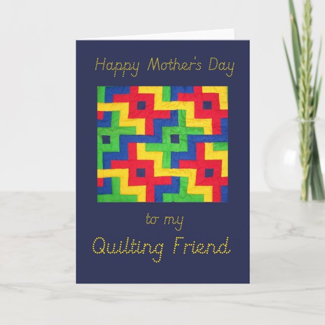Mother's Day Card  - Patchwork Quilt (Front)