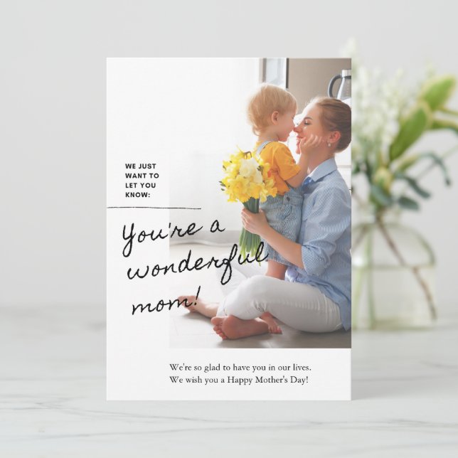 Mother's Day Card Personalized Photo (Standing Front)